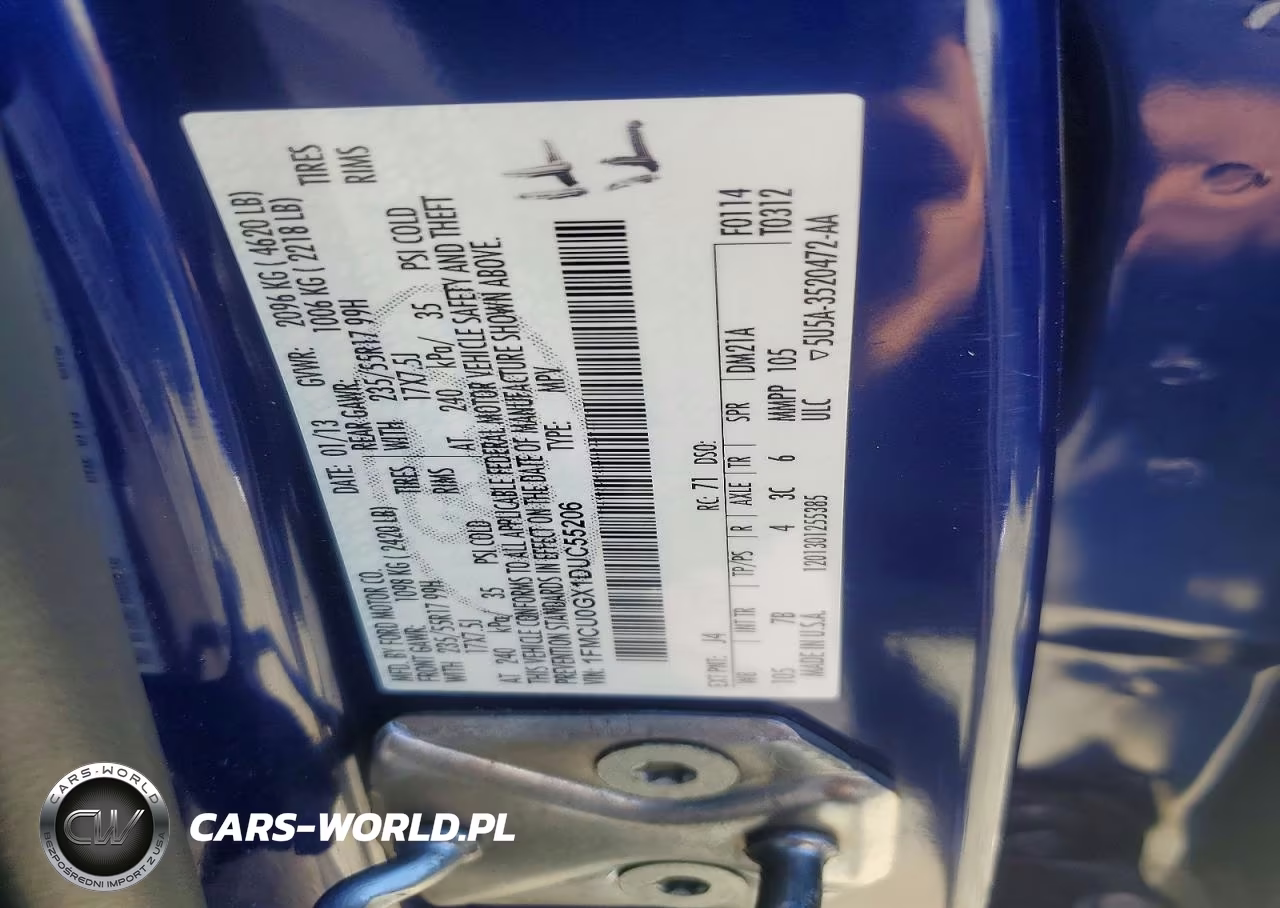 2013 Ford Escape Se VIN:1FMCU0GX1DUC55206 - 12
