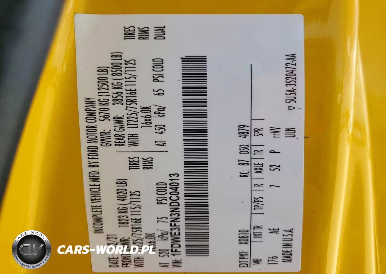 2022 Ford E350 Box Truck VIN:1FDWE3FN3NDC04013 - 14