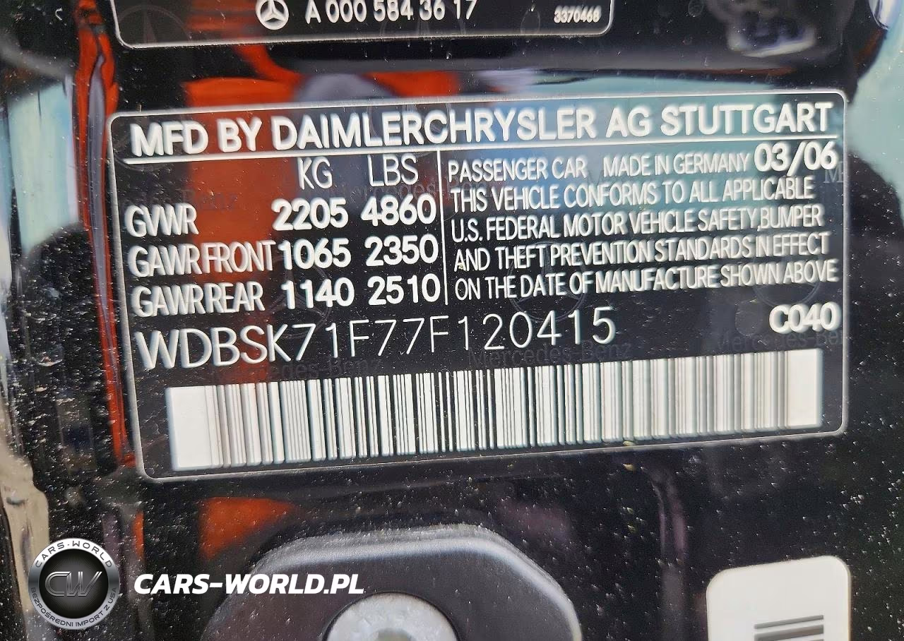 2007 Mercedes-Benz Sl 550 VIN:WDBSK71F77F120415 - 13
