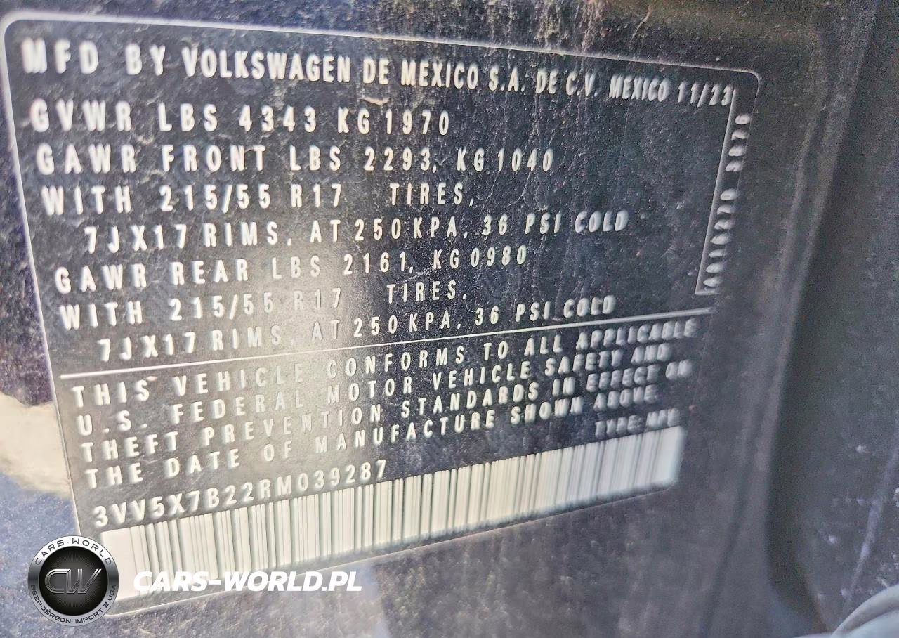 2024 Volkswagen Taos S VIN:3VV5X7B22RM039287 - 12