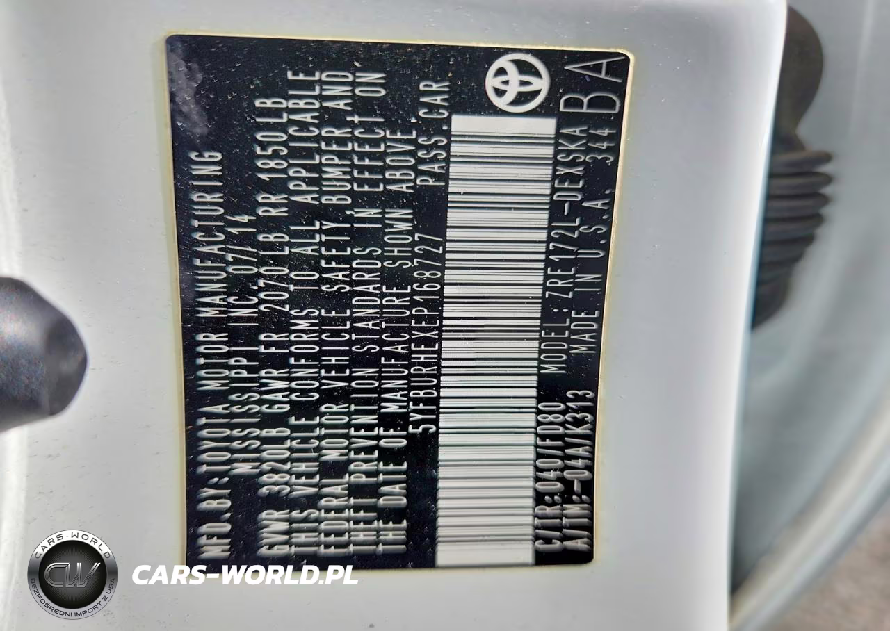 2014 Toyota Corolla S Plus VIN:5YFBURHEXEP168727 - 12