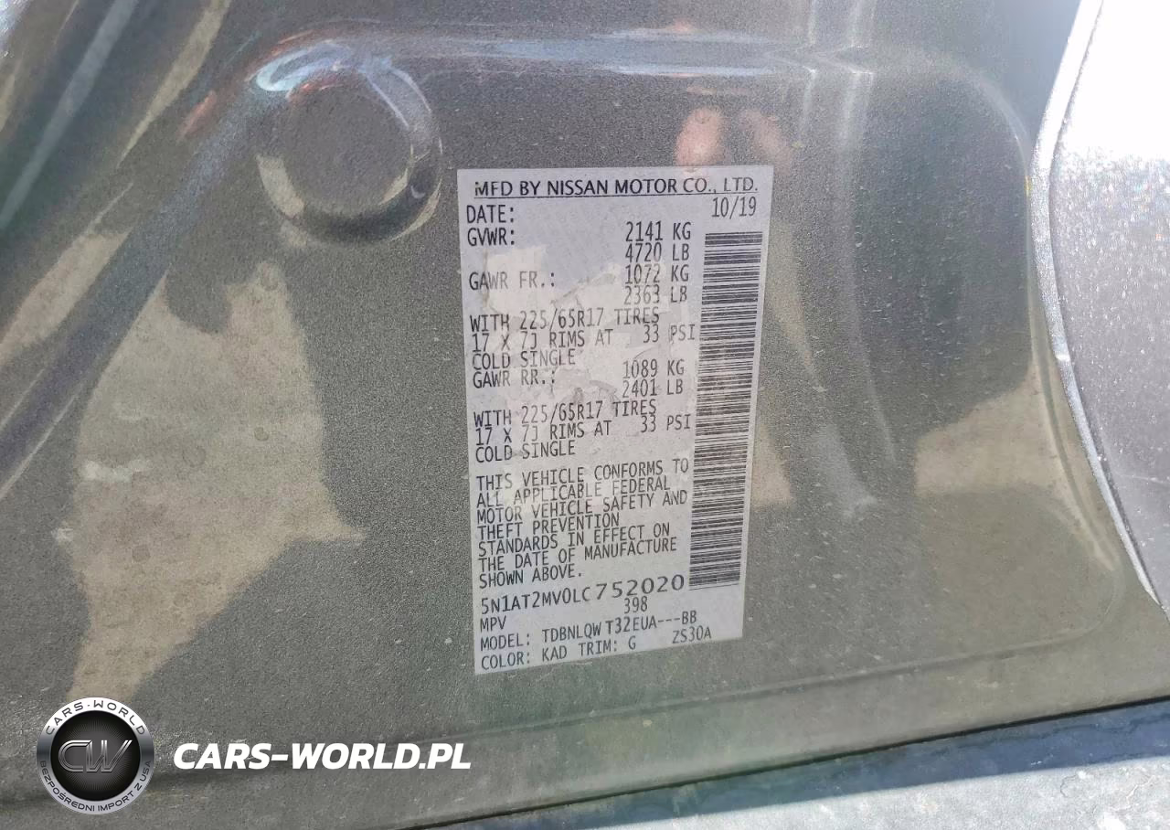 2020 Nissan Rogue Sv VIN:5N1AT2MV0LC752020 - 13