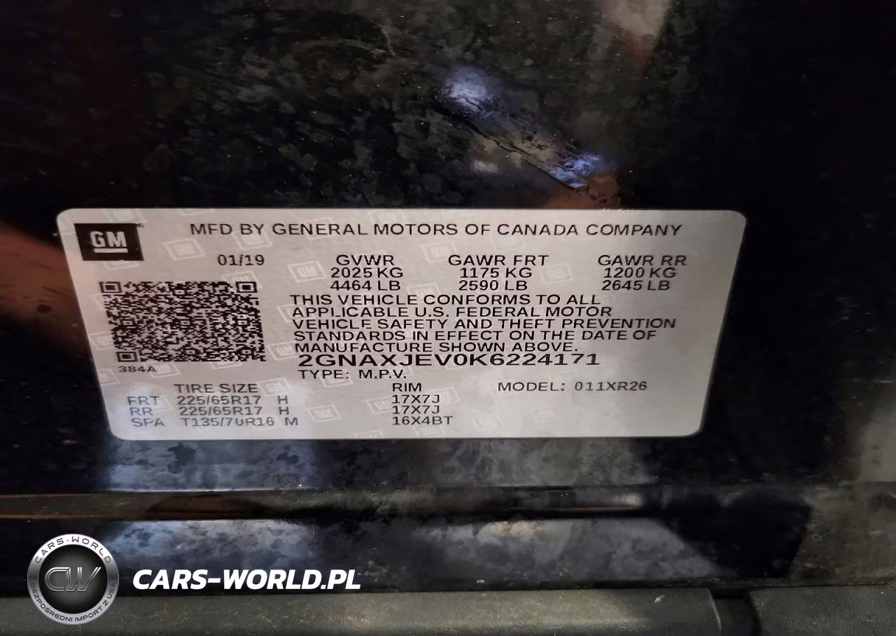 2019 Chevrolet Equinox Lt VIN:2GNAXJEV0K6224171 - 14