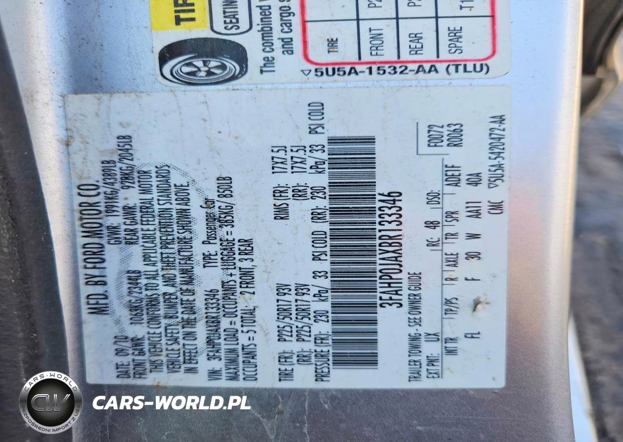 2011 Ford Fusion Sel VIN:3FAHP0JAXBR133346 - 13