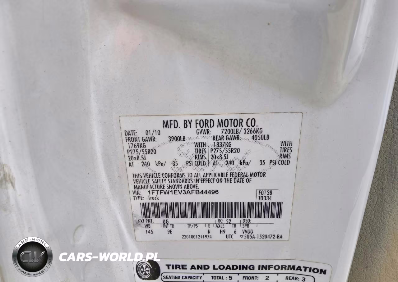 2010 Ford F150 Supercrew VIN:1FTFW1EV3AFB44496 - 12