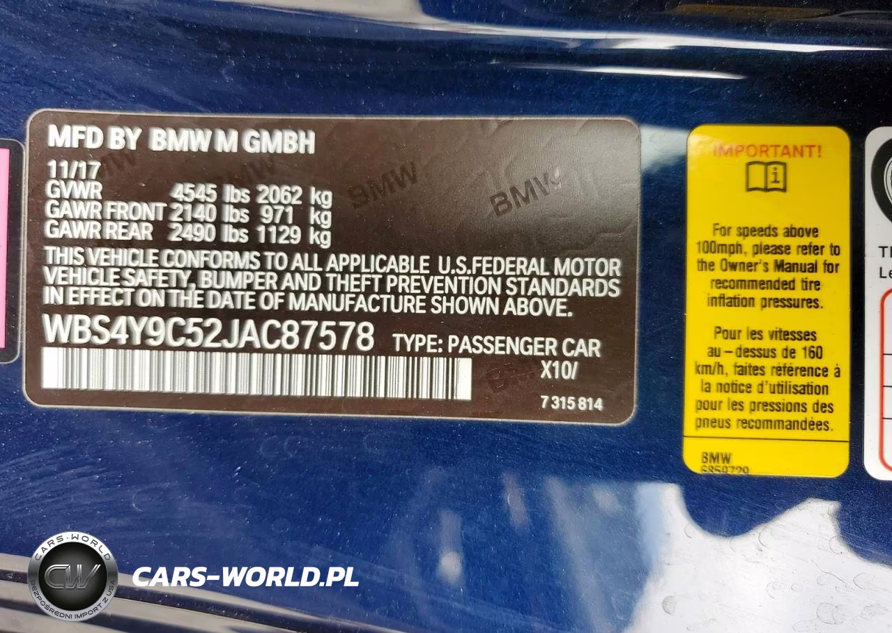 2018 BMW M4 VIN:WBS4Y9C52JAC87578 - 12