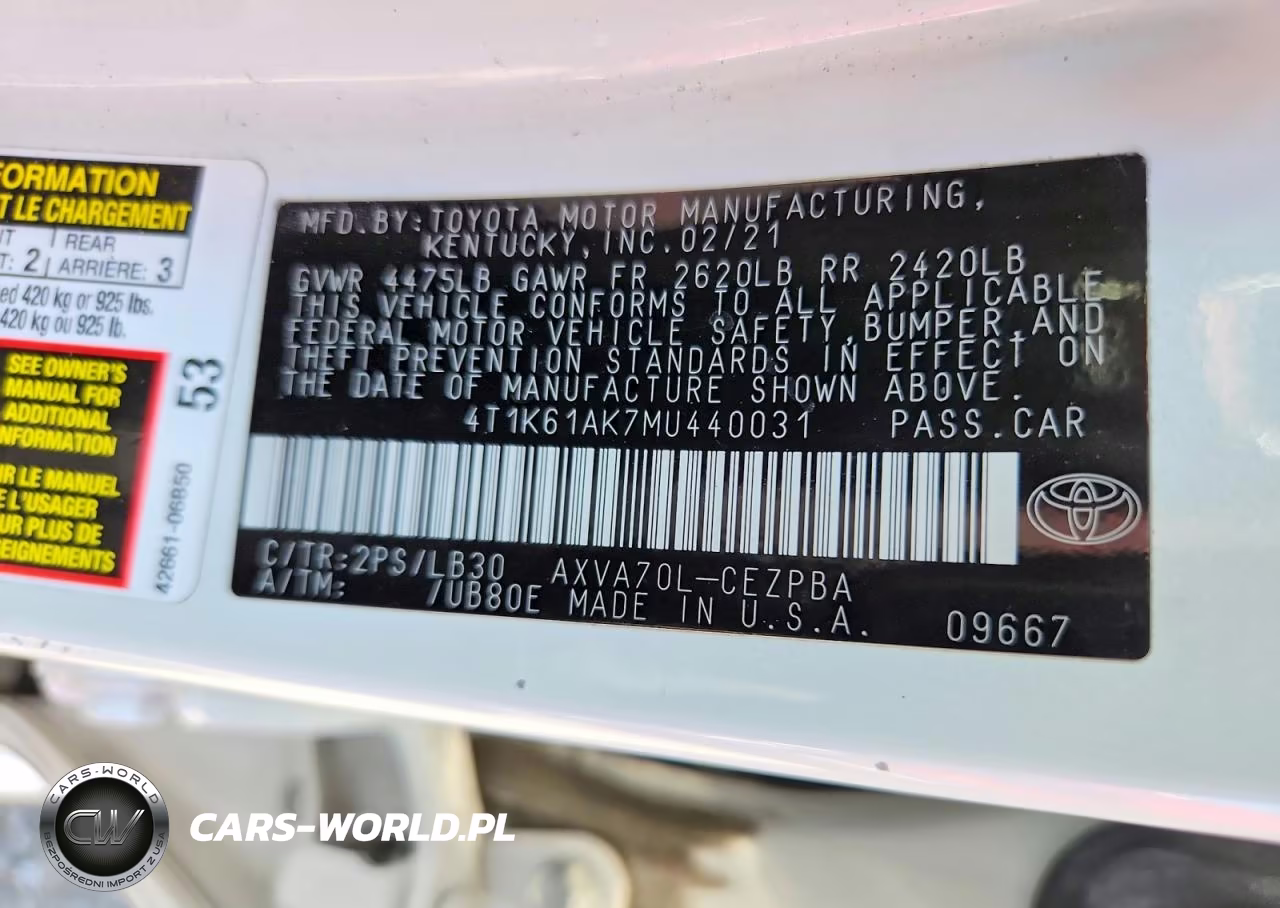 2021 Toyota Camry Xse VIN:4T1K61AK7MU440031 - 12