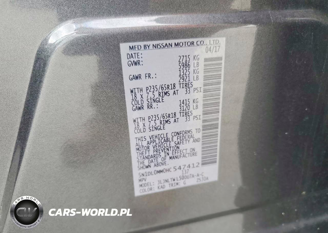 2017 Infiniti Qx60 Base VIN:5N1DL0MM0HC547412 - 14