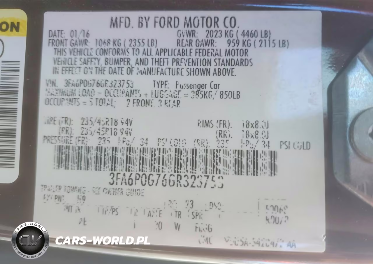 2016 Ford Fusion S VIN:3FA6P0G76GR323753 - 12