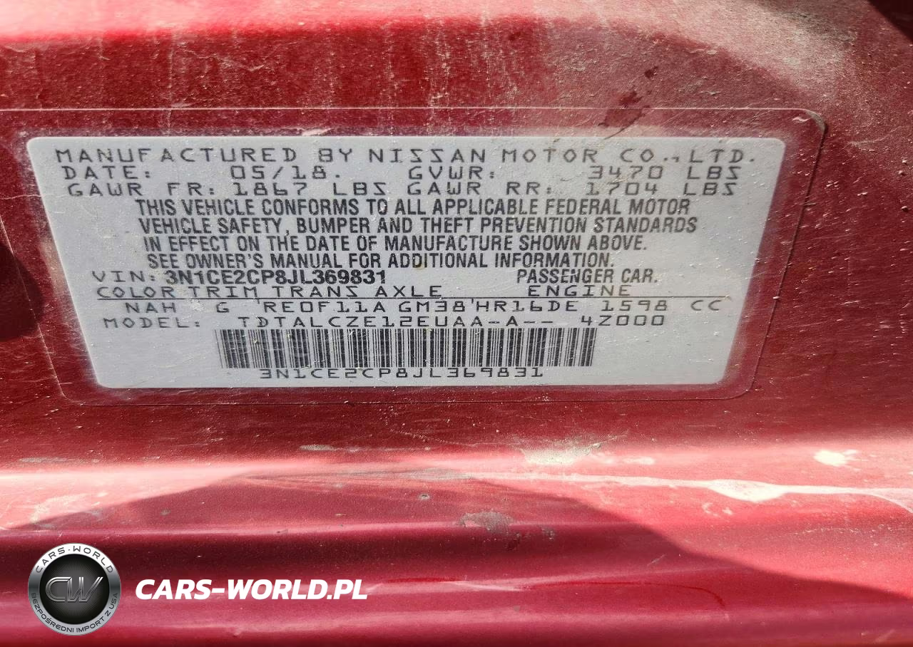 2018 Nissan Versa Note S VIN:3N1CE2CP8JL369831 - 12