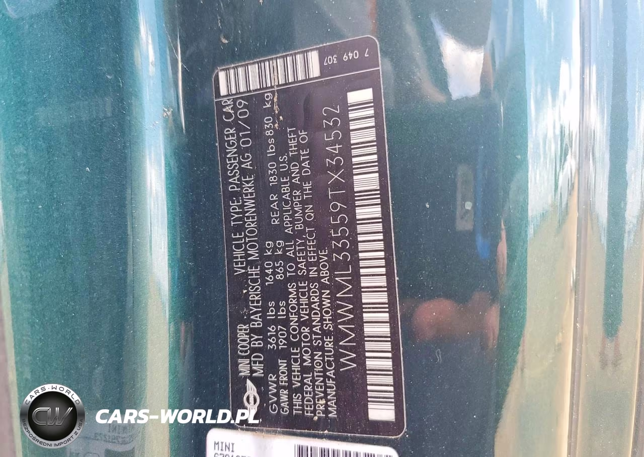 2009 Mini Cooper Clubman VIN:WMWML33559TX34532 - 13