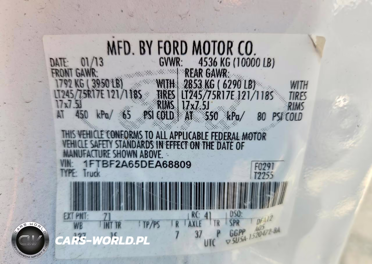 2013 Ford F250 Super Duty VIN:1FTBF2A65DEA68809 - 14