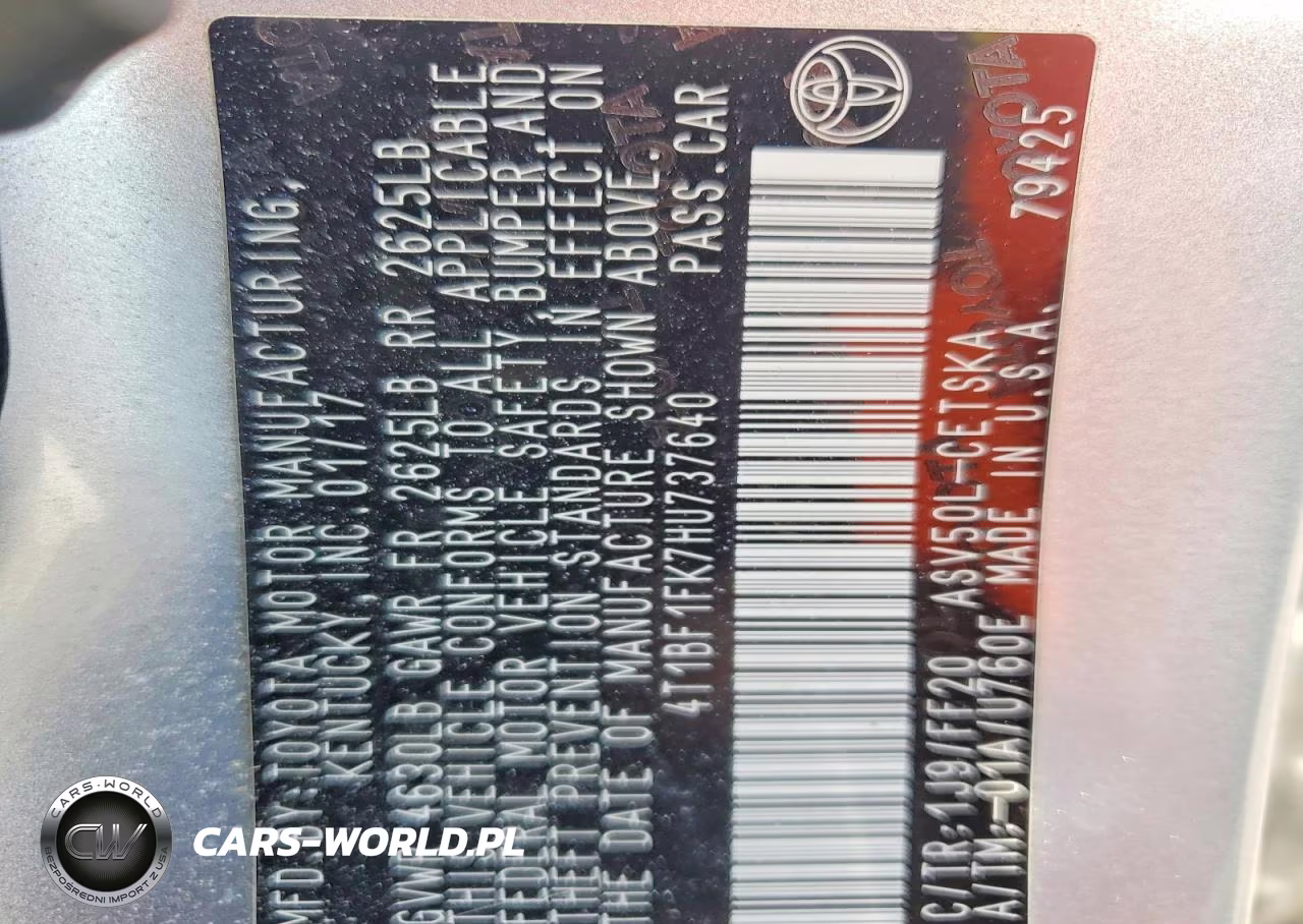 2017 Toyota Camry Se VIN:4T1BF1FK7HU737640 - 12