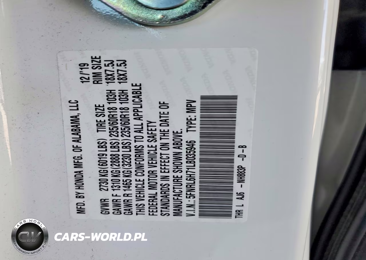 2020 Honda Odyssey Exl VIN:5FNRL6H71LB035946 - 13