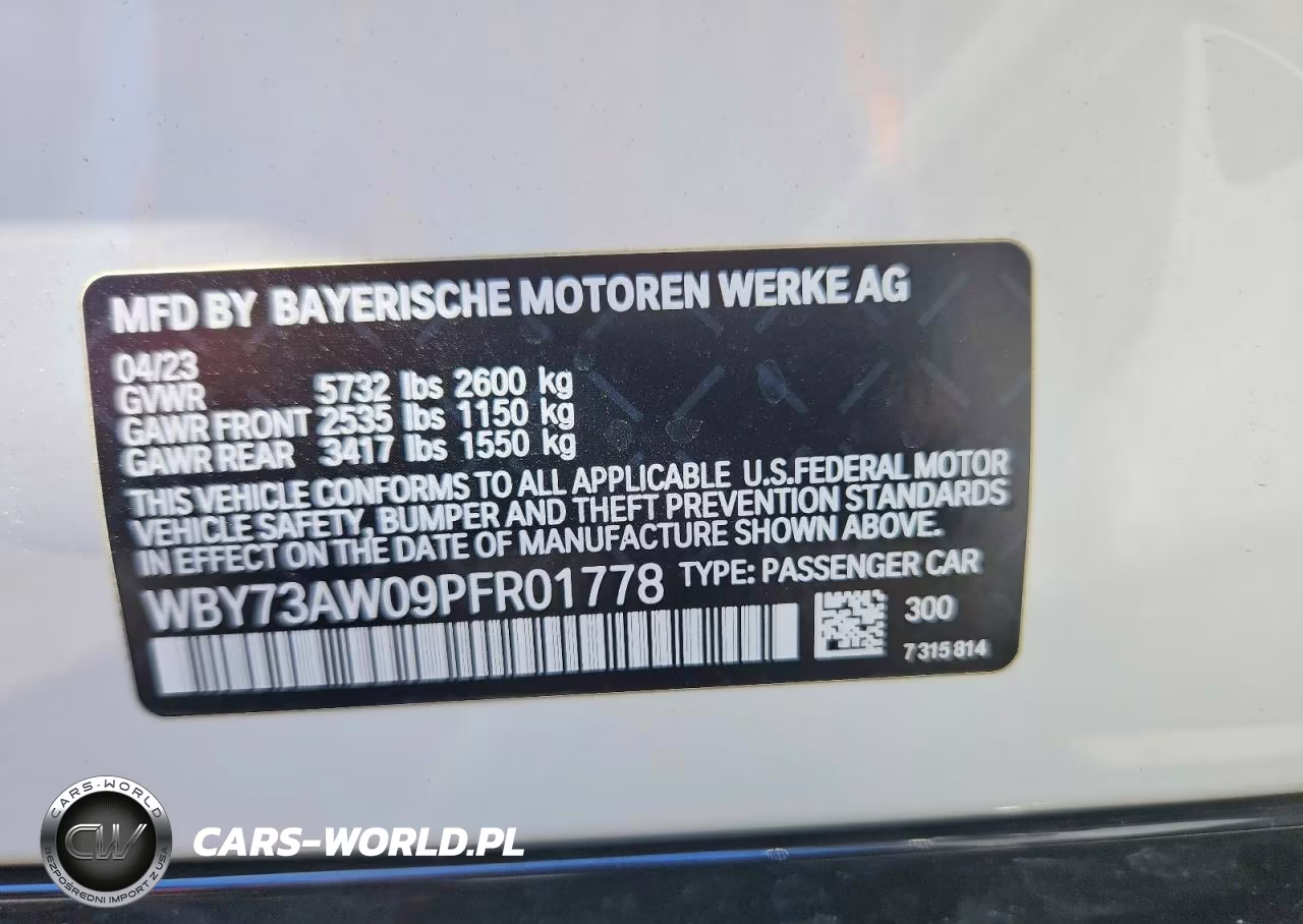 2023 BMW I4 Edrive 40 VIN:WBY73AW09PFR01778 - 12
