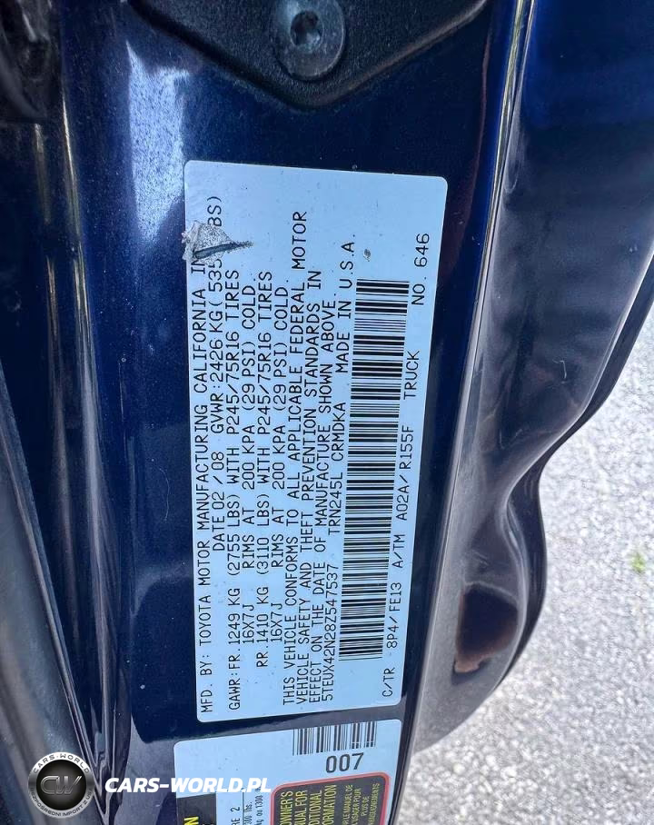 2008 Toyota Tacoma Access Cab VIN:5TEUX42N28Z547537 - 11