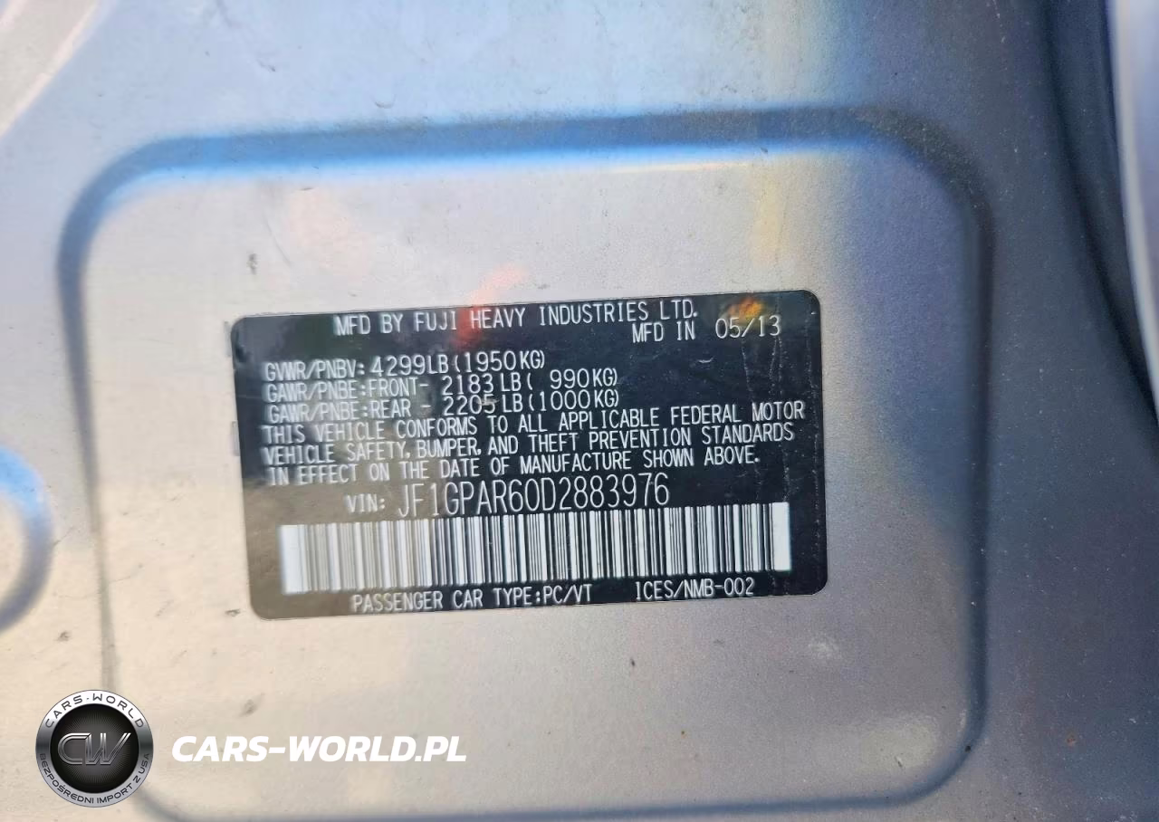 2013 Subaru Impreza Sport Limited VIN:JF1GPAR60D2883976 - 12