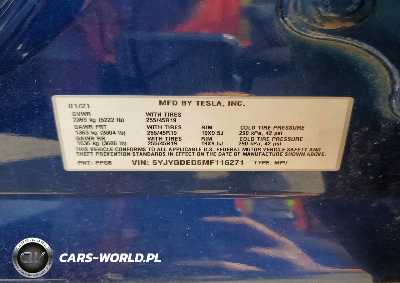 2021 Tesla Model Y VIN:5YJYGDED5MF116271 - 12