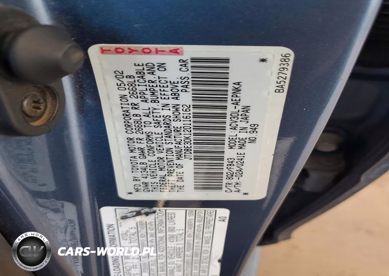 2002 Toyota Camry Le VIN:JTDBE30K120116162 - 13