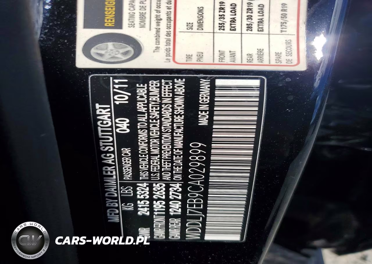 2012 Mercedes-Benz Cls 63 Amg VIN:WDDLJ7EB9CA029899 - 13