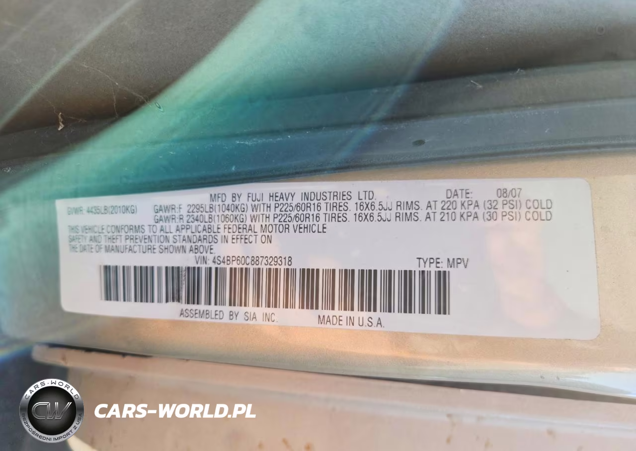 2008 Subaru Outback VIN:4S4BP60C887329318 - 13