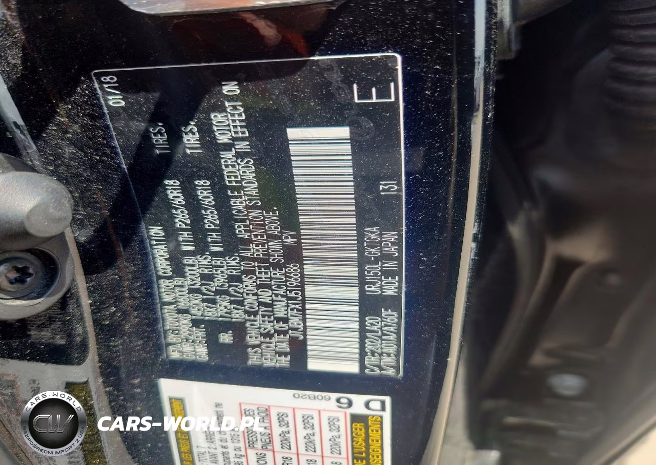 2018 Lexus Gx 460 VIN:JTJBM7FX1J5196686 - 12