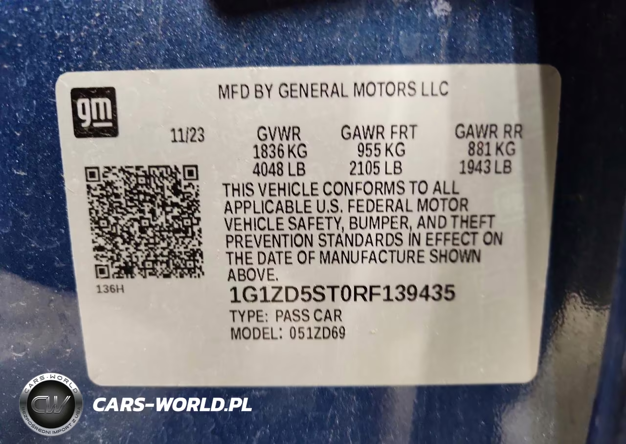 2024 Chevrolet Malibu Lt VIN:1G1ZD5ST0RF139435 - 12