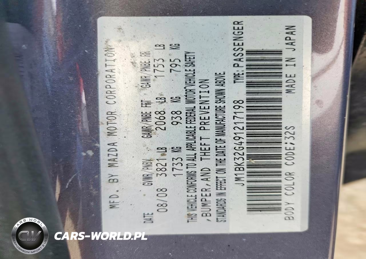 2009 Mazda 3 I VIN:JM1BK32G491217198 - 14