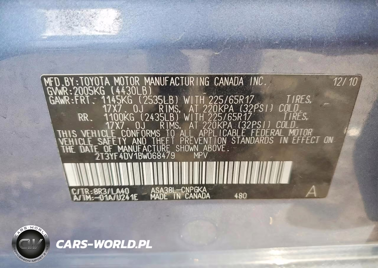 2011 Toyota Rav4 Limited VIN:2T3YF4DV1BW068479 - 13