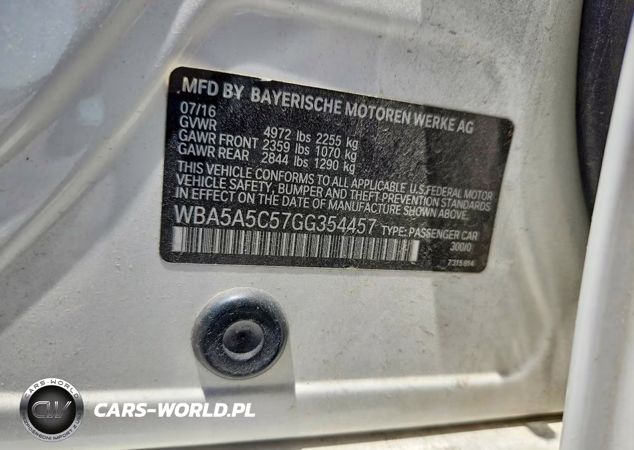 2016 BMW 528 I VIN:WBA5A5C57GG354457 - 12