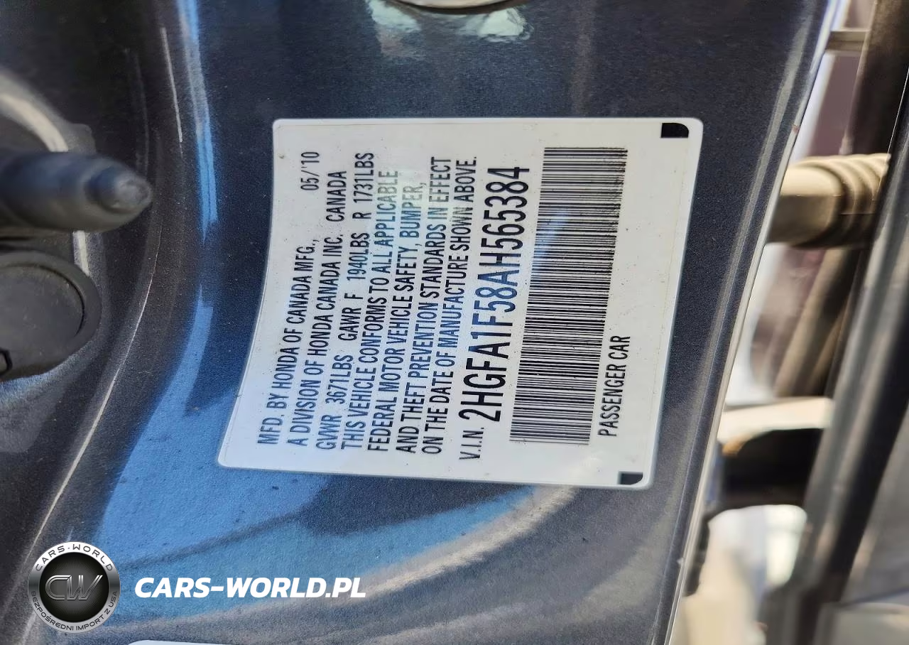 2010 Honda Civic Lx VIN:2HGFA1F58AH565384 - 13