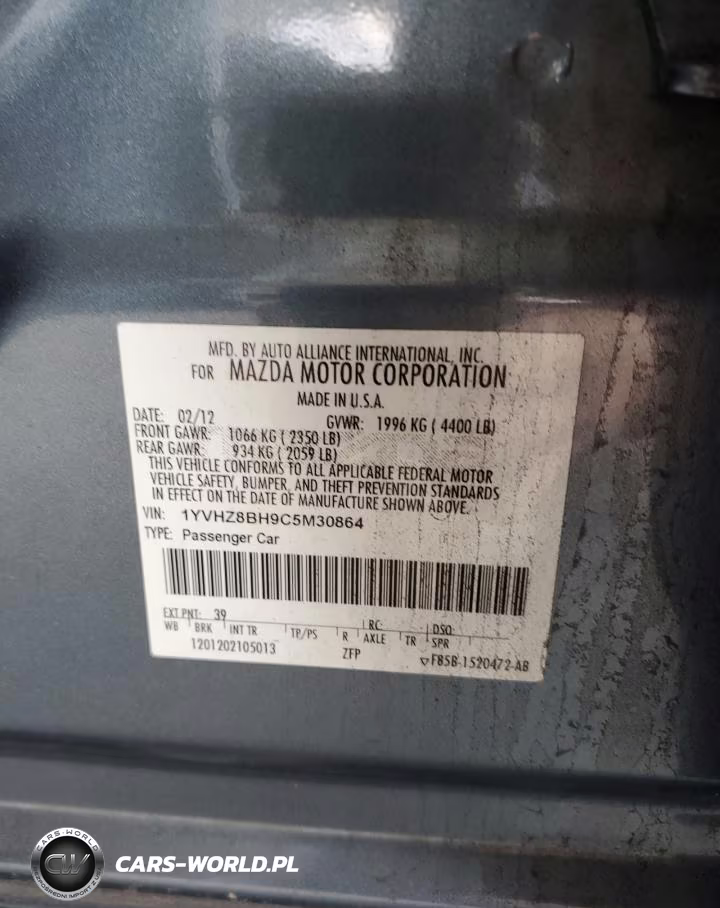 2012 Mazda Mazda 6 VIN:1YVHZ8BH9C5M30864 - 12