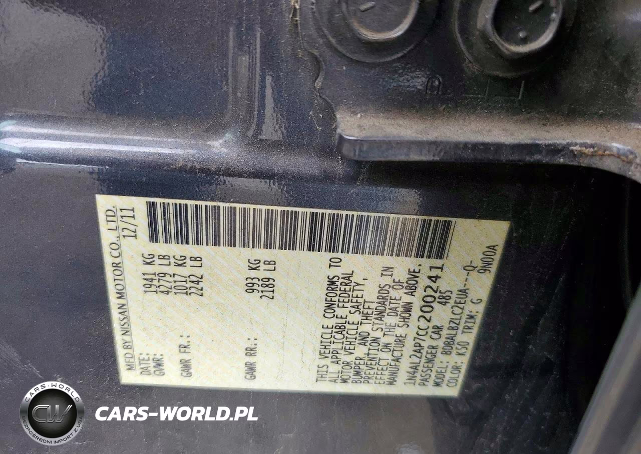 2012 Nissan Altima 2.5 VIN:1N4AL2AP7CC200241 - 12
