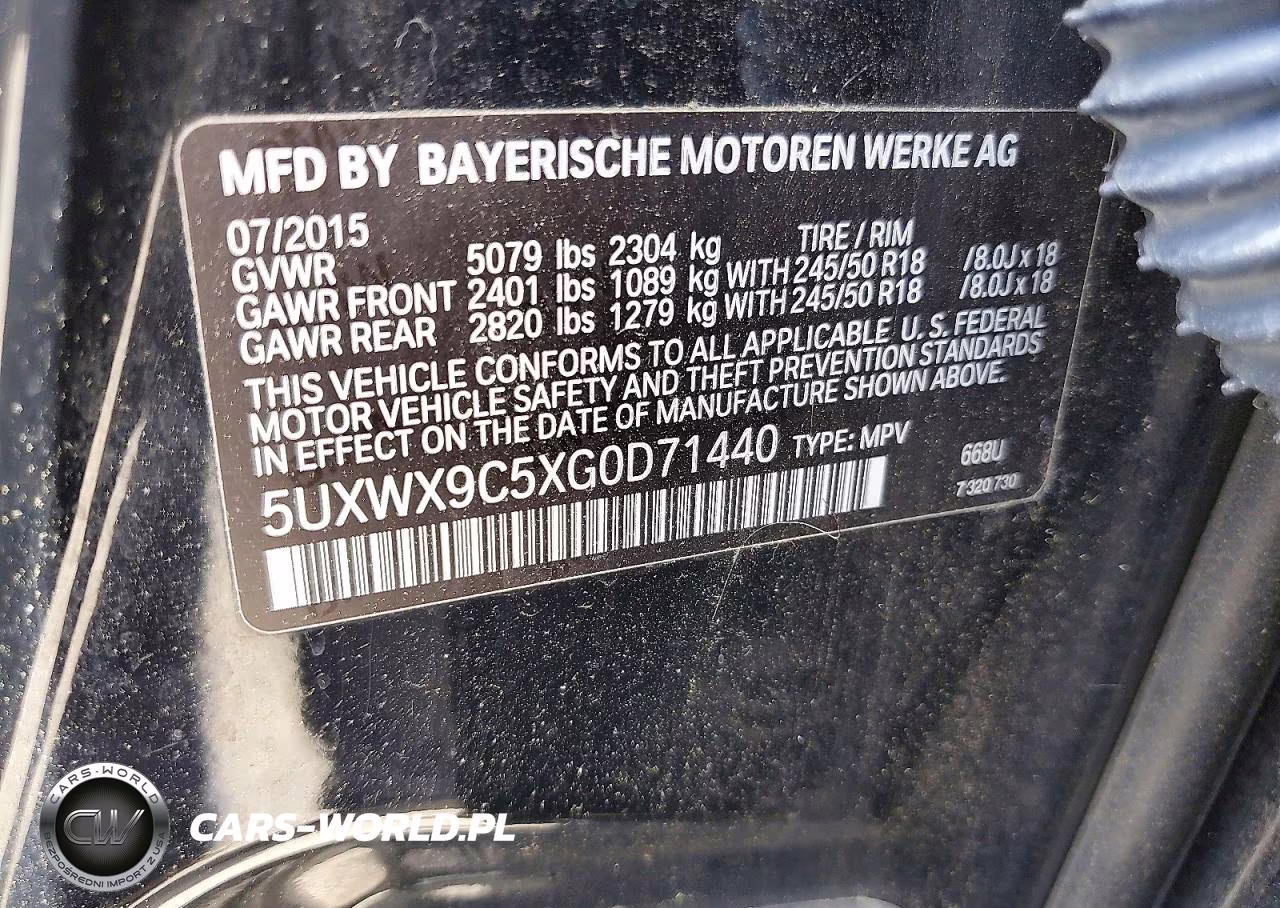2016 BMW X3 xDrive28I VIN:5UXWX9C5XG0D71440 - 13