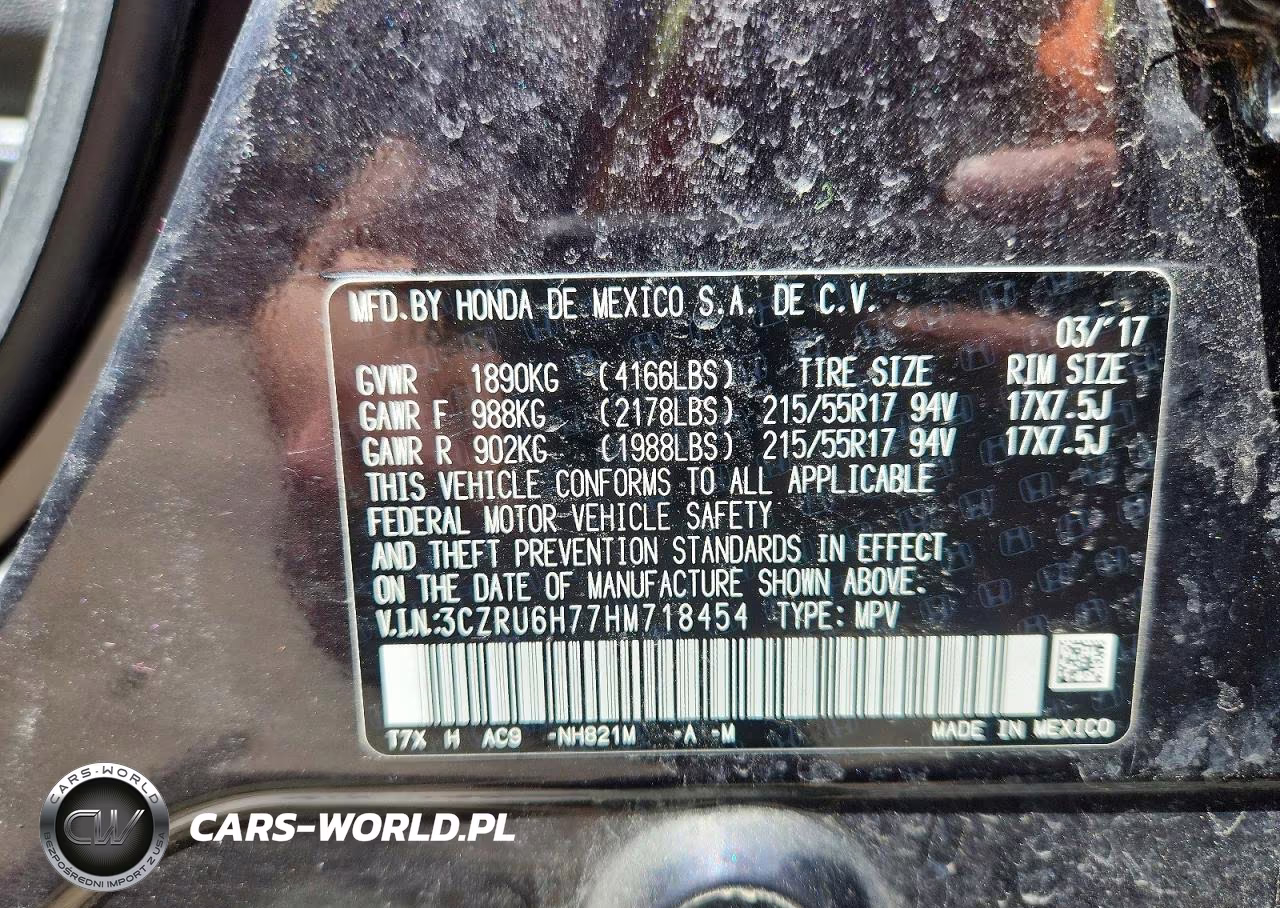 2017 Honda Hr-V Exl VIN:3CZRU6H77HM718454 - 13