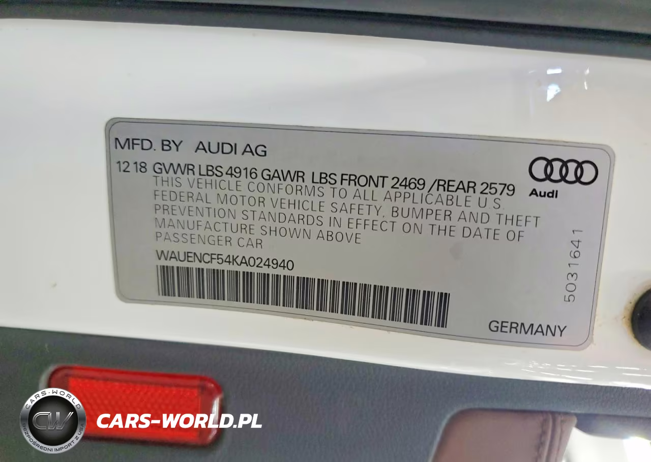 2019 Audi A5 Premium Plus S-Line VIN:WAUENCF54KA024940 - 12
