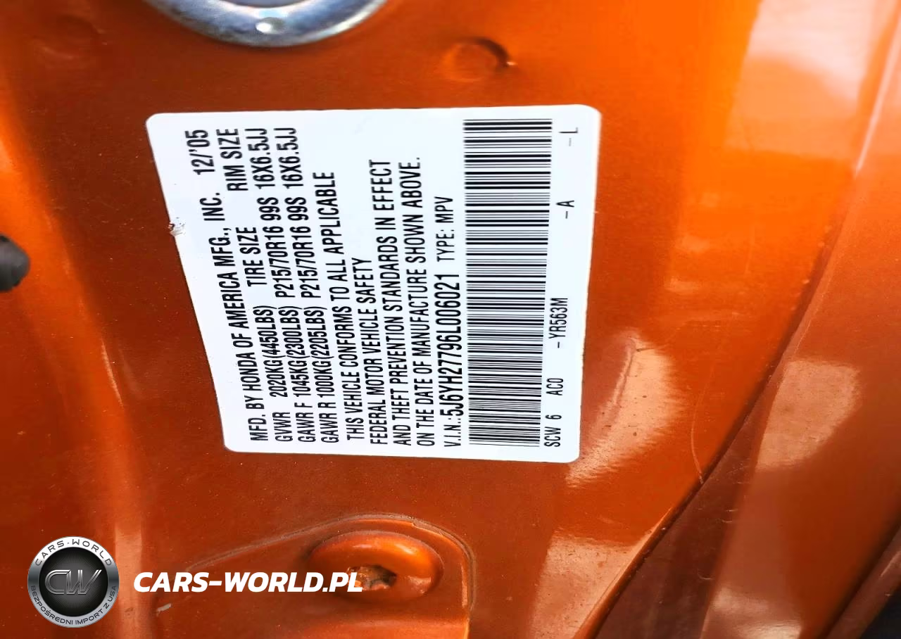 2006 Honda Element Ex VIN:5J6YH27796L006021 - 13