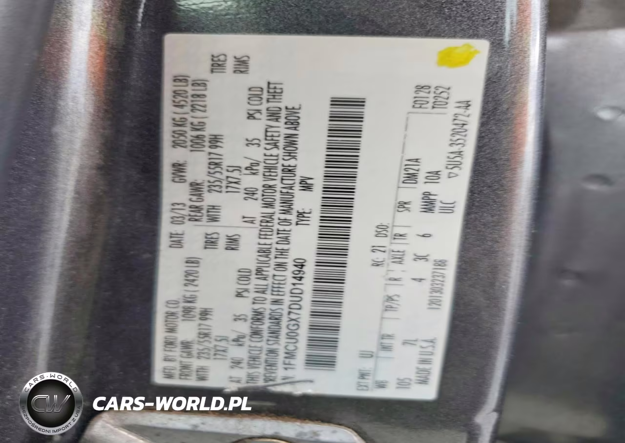 2013 Ford Escape Se VIN:1FMCU0GX7DUD14940 - 13