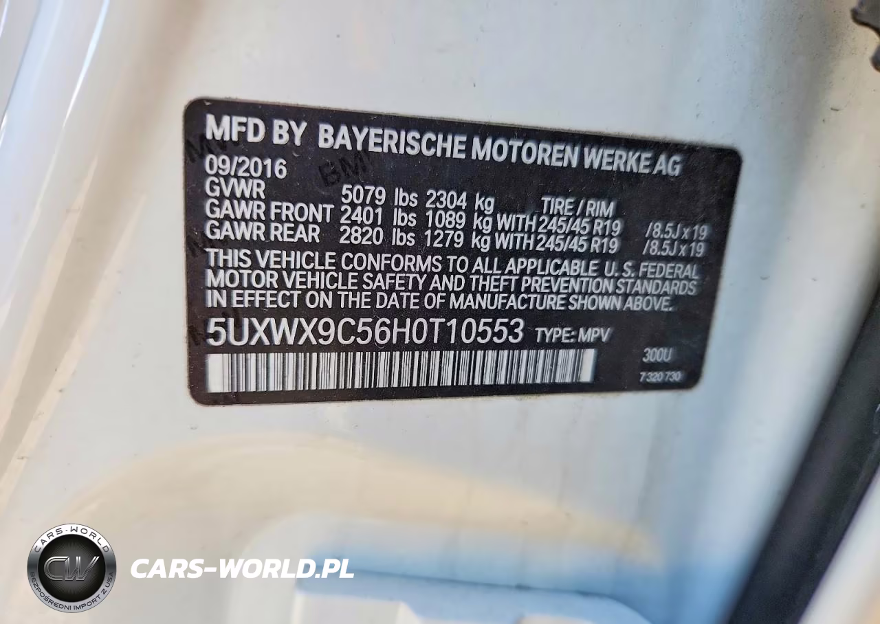 2017 BMW X3 xDrive28I VIN:5UXWX9C56H0T10553 - 12