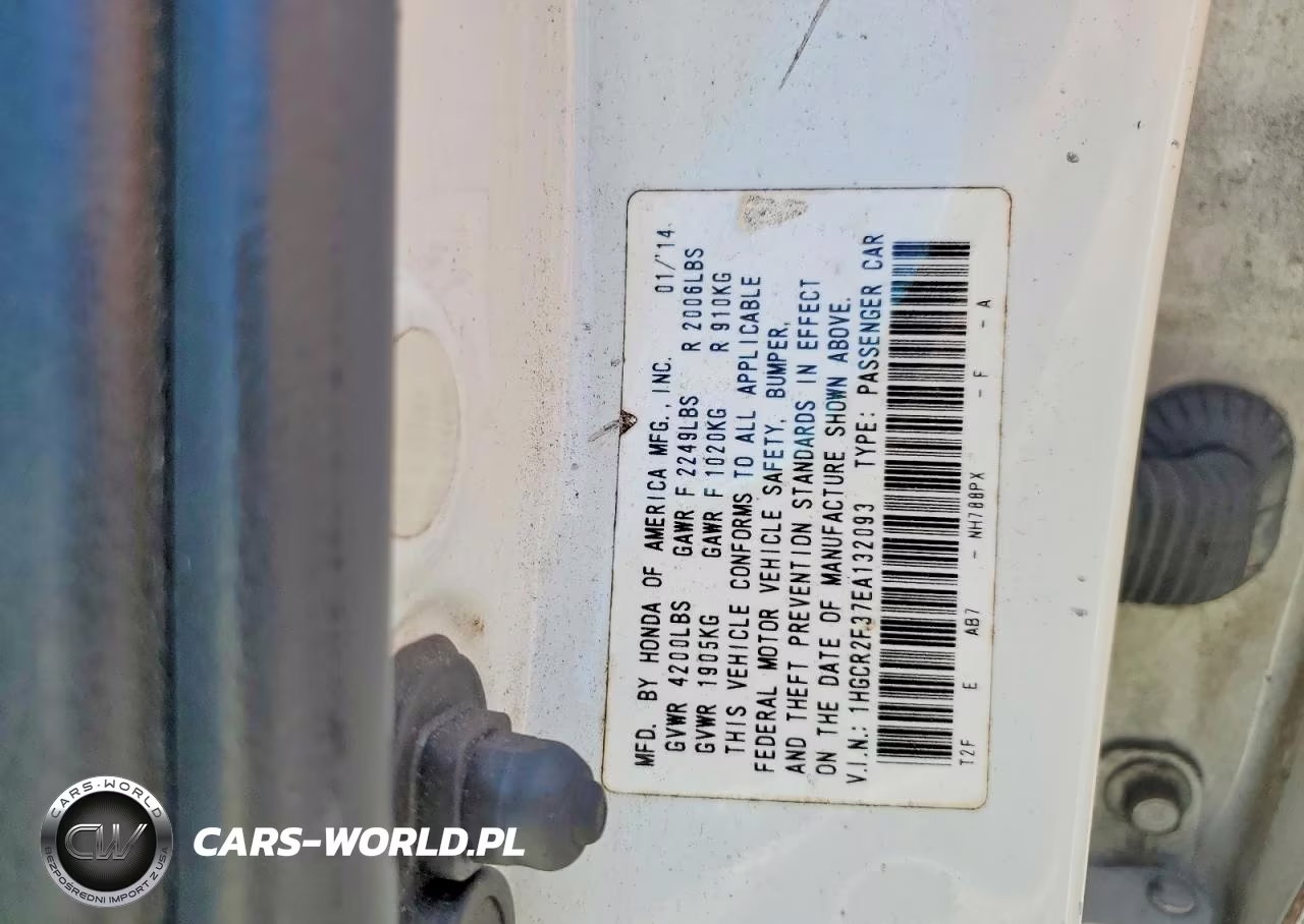 2014 Honda Accord Lx VIN:1HGCR2F37EA132093 - 12
