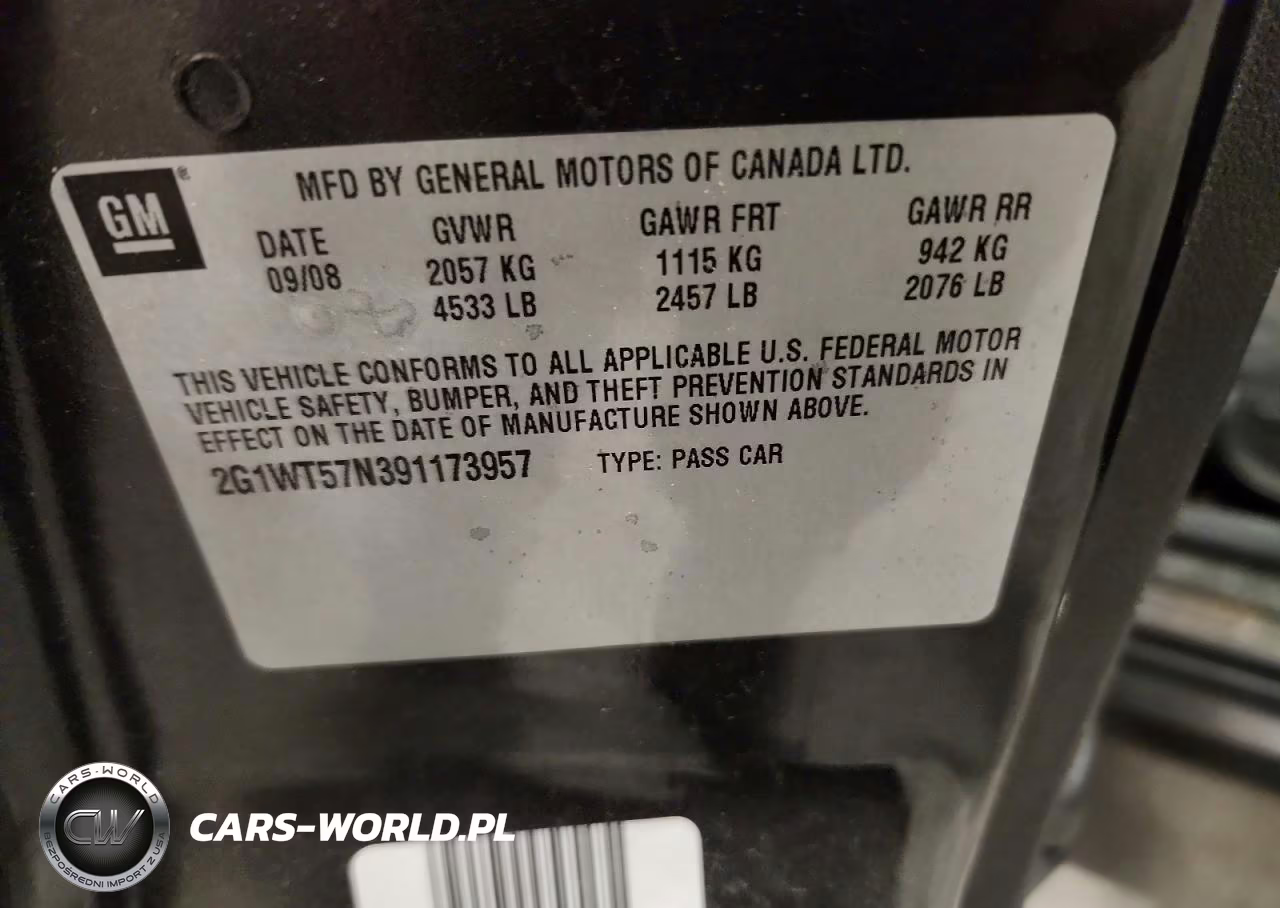2009 Chevrolet Impala 1Lt VIN:2G1WT57N391173957 - 12
