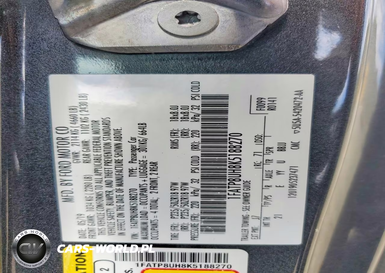 2019 Ford Mustang VIN:1FATP8UH8K5188270 - 13