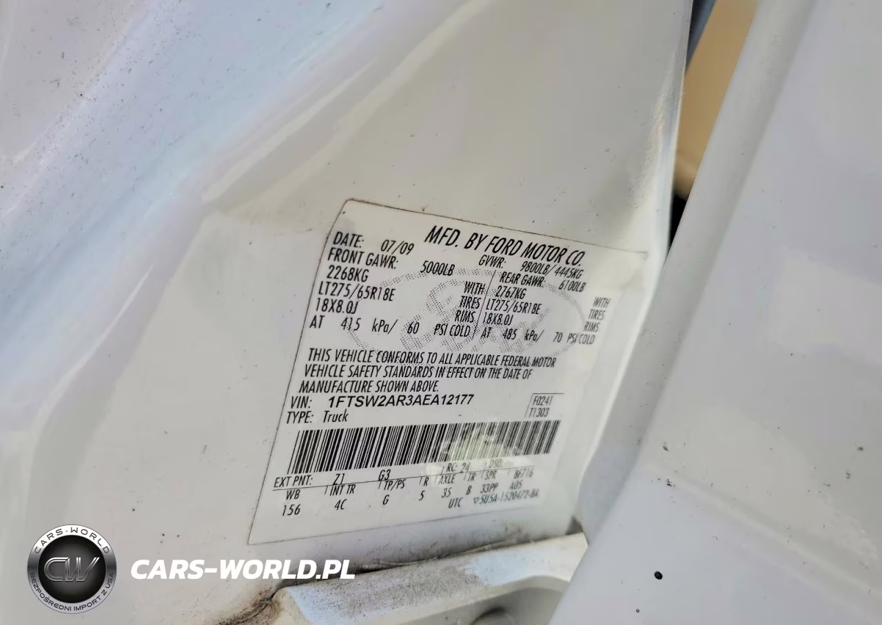 2010 Ford F250 Super Duty VIN:1FTSW2AR3AEA12177 - 12