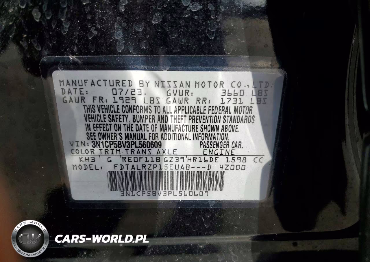 2023 Nissan Kicks S VIN:3N1CP5BV3PL560609 - 13
