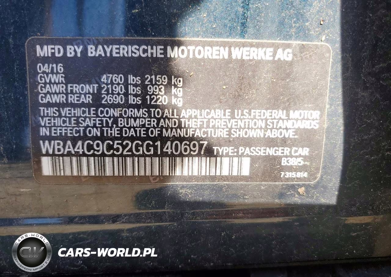 2016 BMW 428 Xi Gran Coupe Sulev VIN:WBA4C9C52GG140697 - 12