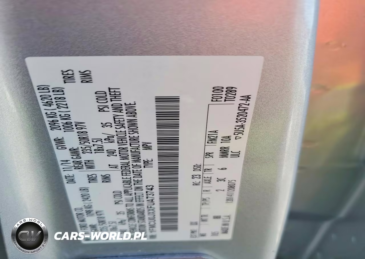 2015 Ford Escape Titanium VIN:1FMCU0JXXFUA73743 - 13
