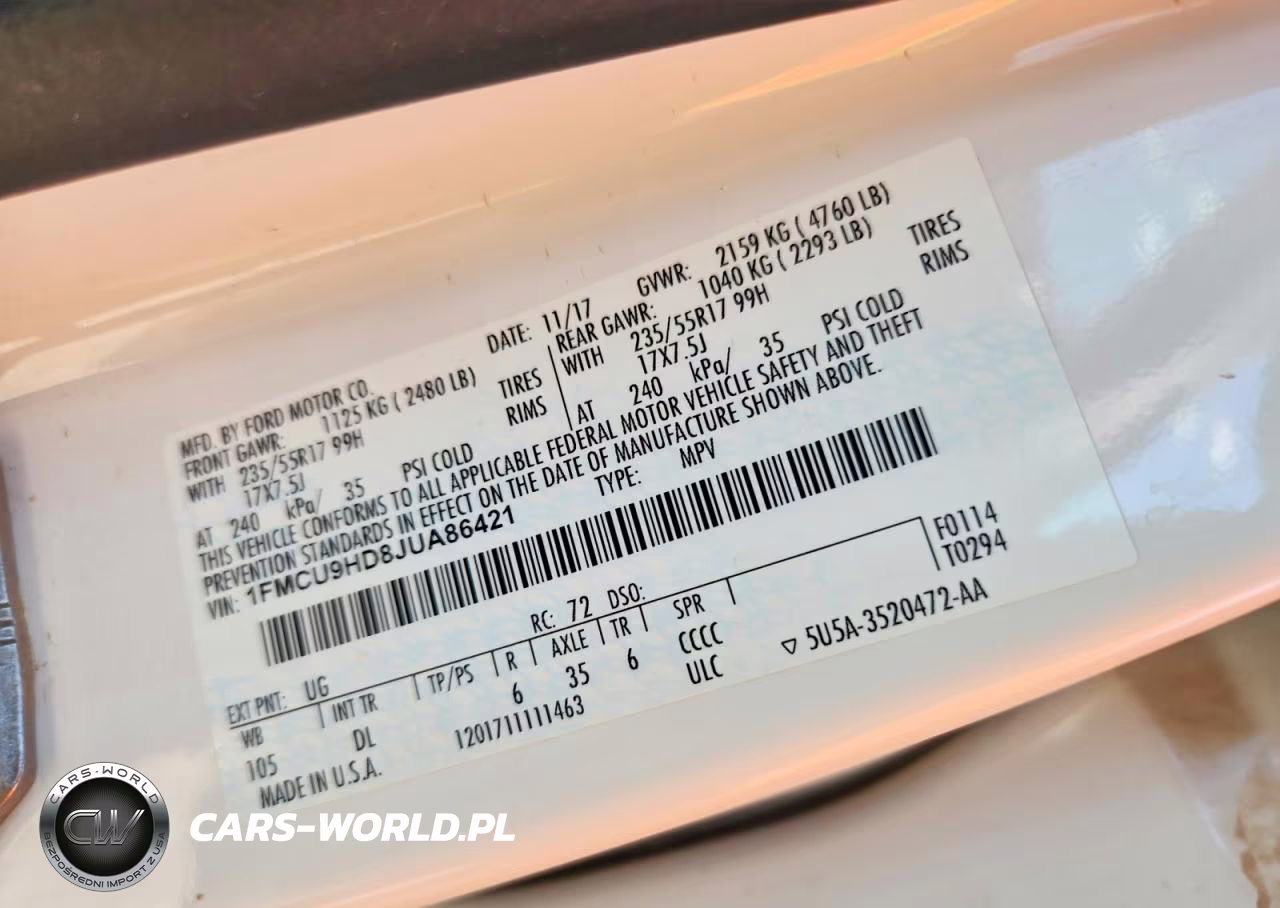 2018 Ford Escape Sel VIN:1FMCU9HD8JUA86421 - 13