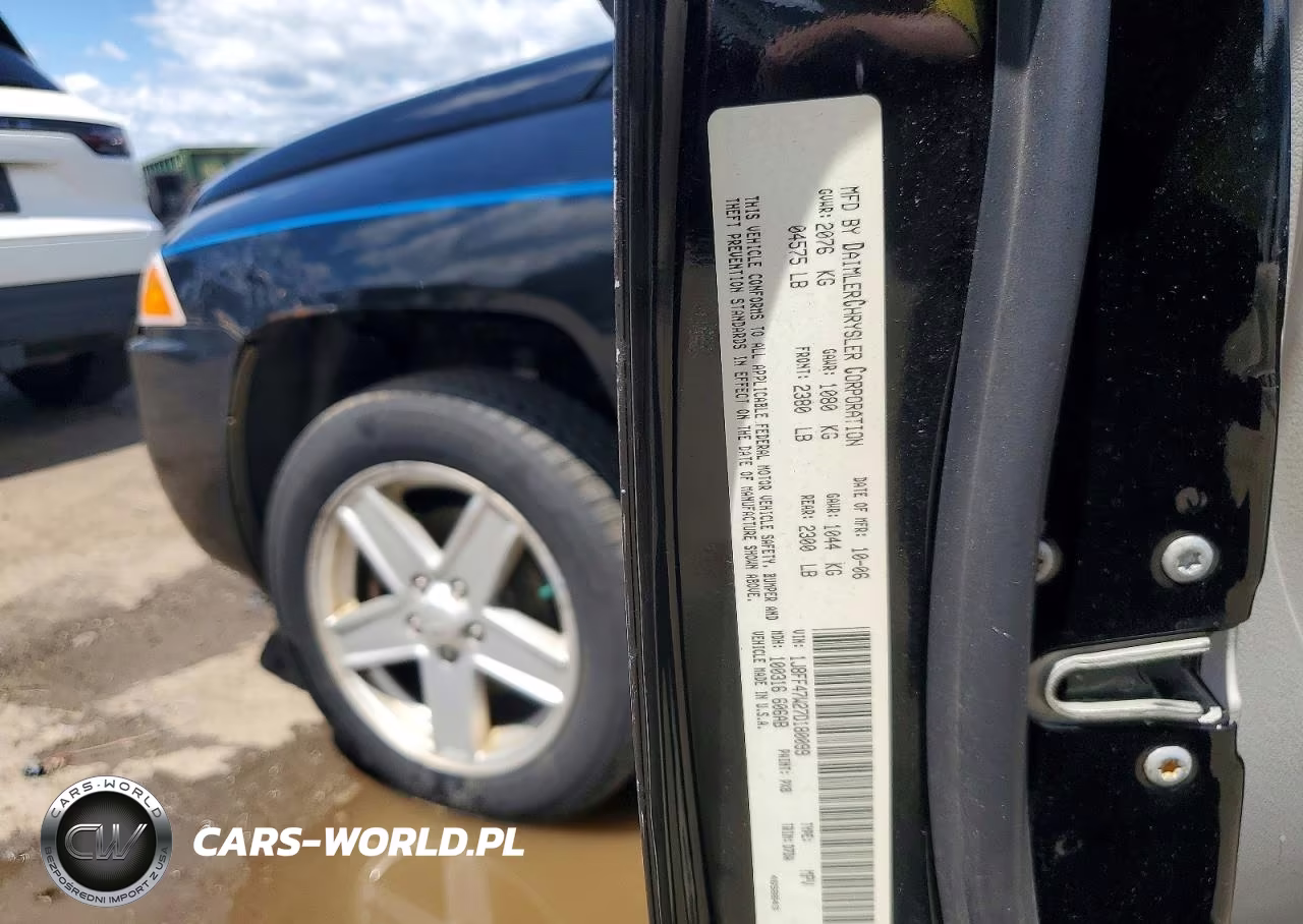 2007 Jeep Compass VIN:1J8FF47W27D180099 - 13