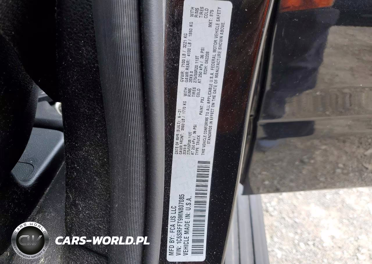 2021 Ram 1500 Big Horn VIN:1C6SRFFT9MN807085 - 12