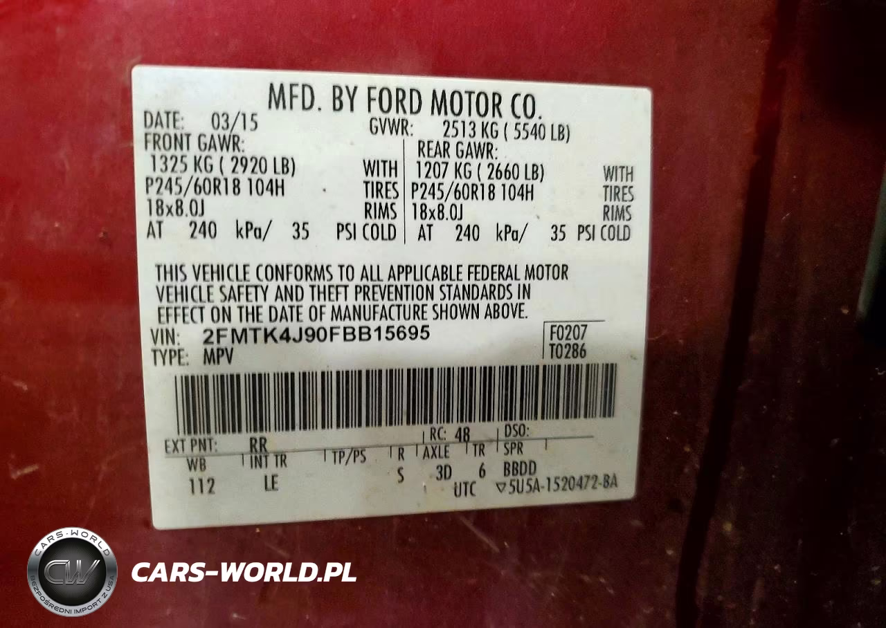 2015 Ford Edge Sel VIN:2FMTK4J90FBB15695 - 13